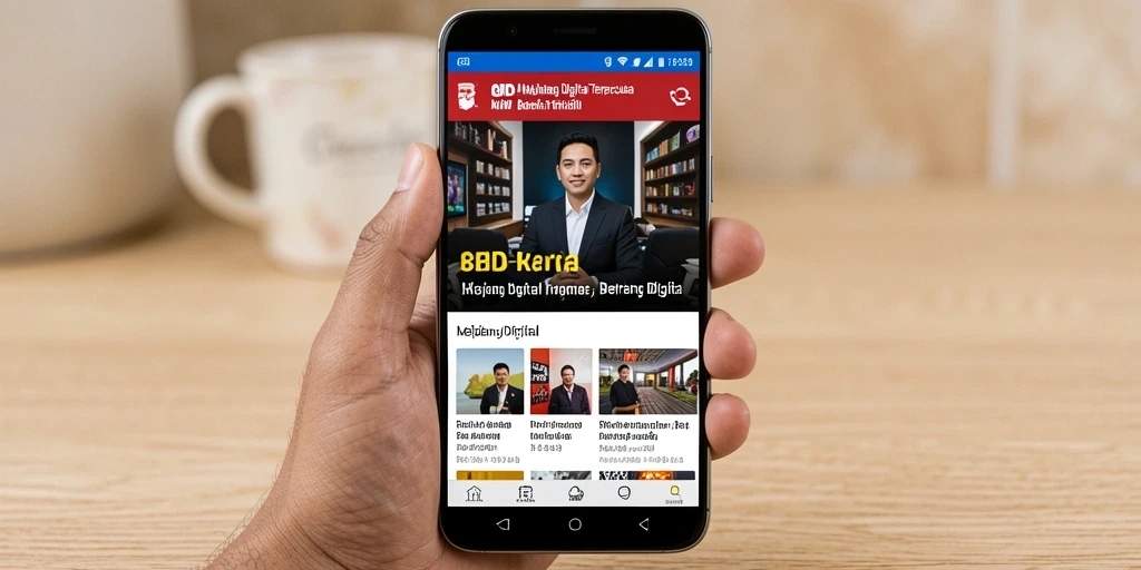 Tampilan antarmuka aplikasi 8ID yang menarik dan fungsional.