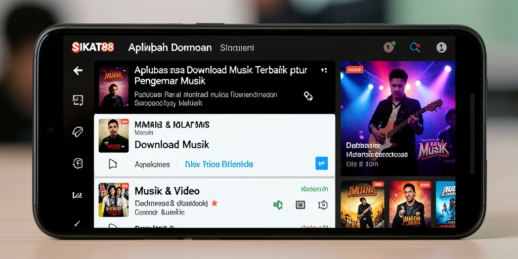 Antarmuka SIKAT88 yang sederhana dan fungsional untuk Download Musik.
