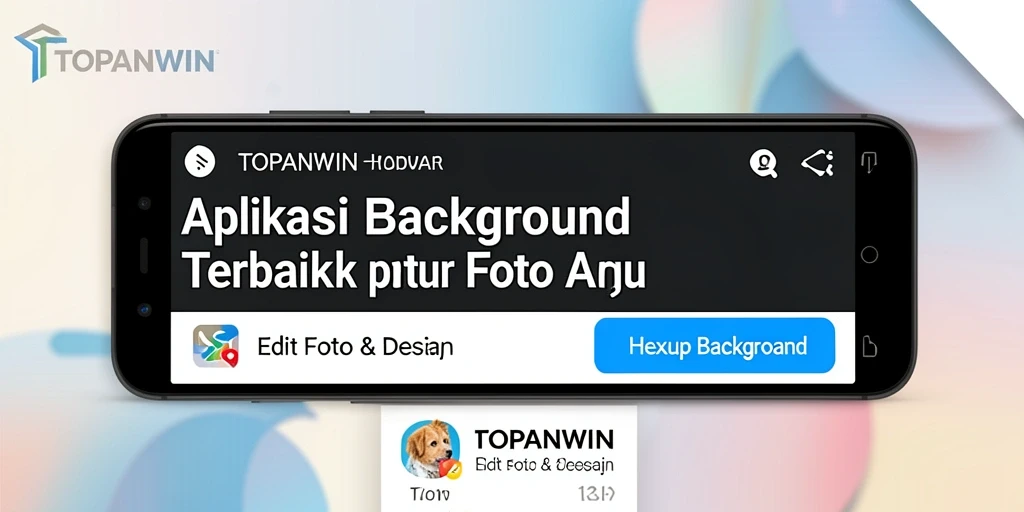 Tampilan antarmuka pengguna TOPANWIN saat menghapus latar belakang foto.