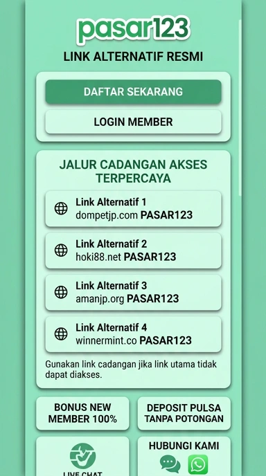 Tampilan link alternatif pasar123