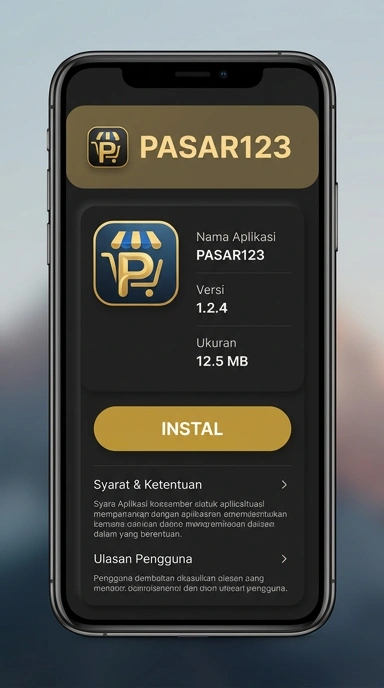 Tampilan halaman APK pasar123